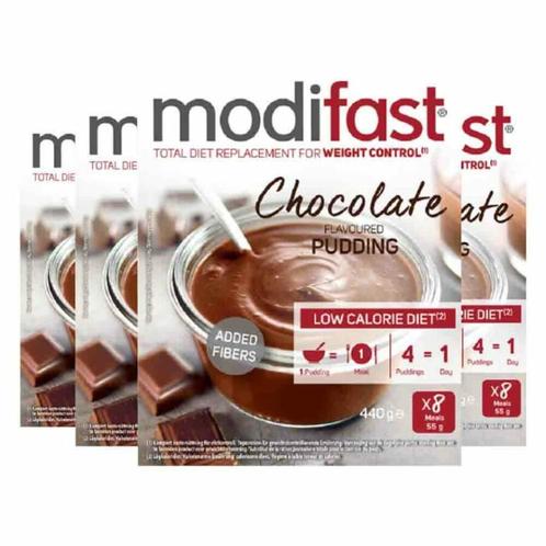 4x Modifast Intensive Pudding Chocolade 8 x 55 gr, Diversen, Verpleegmiddelen, Nieuw, Verzenden