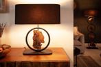 Design tafellamp ELEMENTS 58cm zwarte katoenen kapvoet met, Huis en Inrichting, Lampen | Tafellampen, Ophalen of Verzenden, Nieuw