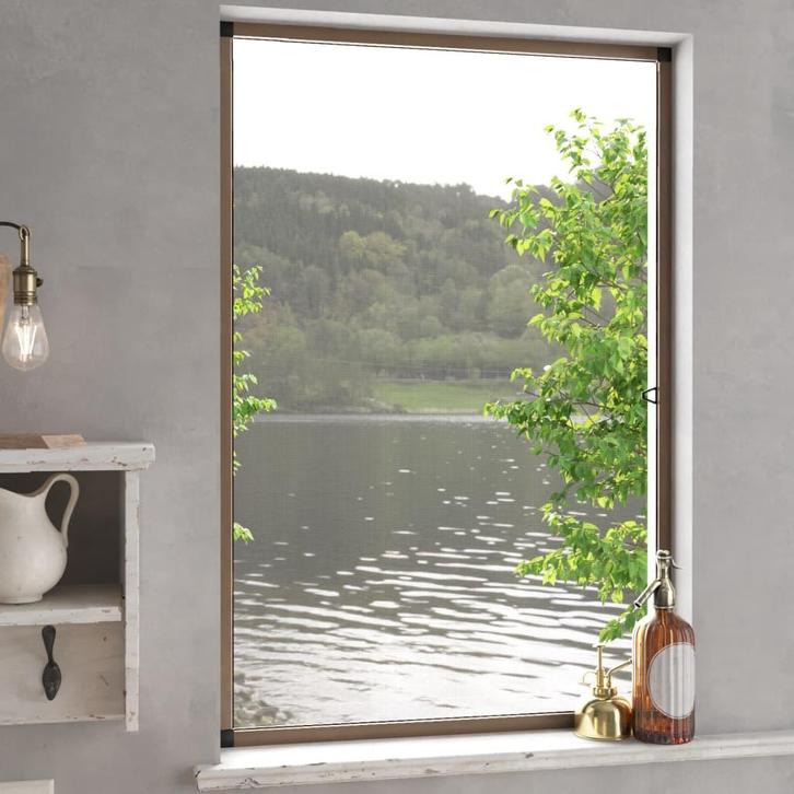 vidaXL Raamhor 80x120 cm bruin, Huis en Inrichting, Stoffering | Gordijnen en Lamellen, Bruin, Nieuw, Verzenden