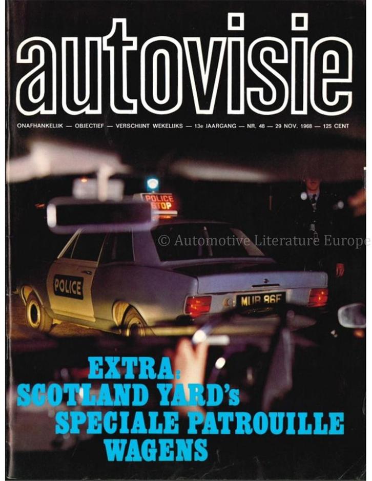 1968 AUTOVISIE MAGAZINE 48 NEDERLANDS, Boeken, Auto's | Folders en Tijdschriften