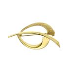 Gouden abstracte broche (vintage, speld, gouden broche), Sieraden, Tassen en Uiterlijk, Broches, Ophalen of Verzenden, Gebruikt