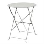 ronde stalen opklapbare tafel | grijs | 71 x 59,5(Ø)cm, Verzenden, Nieuw in verpakking