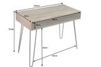 Massief bureau SCORPION 100 cm natuurlijke mangohouten, Ophalen of Verzenden, Nieuw