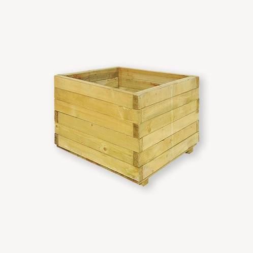Bloembak vierkant | vuren geïmp. | 45x60x60 cm, Tuin en Terras, Bloembakken en Plantenbakken, Nieuw, Hout, Tuin, Ophalen of Verzenden