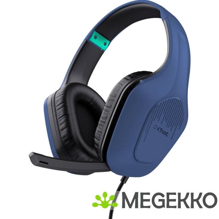 Trust GXT 415B Zirox Bedraad Blauw, Computers en Software, Headsets, Nieuw, Verzenden
