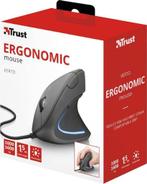Ergonomische Muis - Bedraad - Zwart Trust Verto, Computers en Software, Toetsenborden, Verzenden, Nieuw
