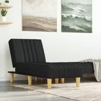 vidaXL Chaise longue stof zwart, Huis en Inrichting, Banken | Sofa's en Chaises Longues, Verzenden, Nieuw