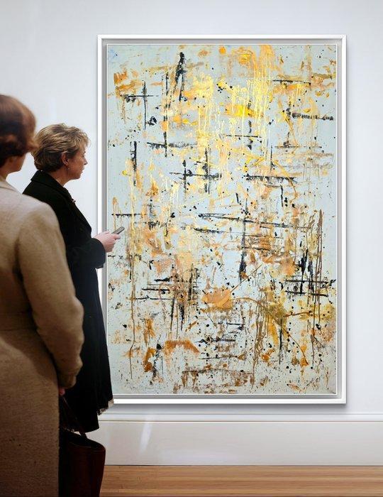 Irena Lenartowicz - Composition with Gold - XXL, Antiek en Kunst, Kunst | Schilderijen | Modern