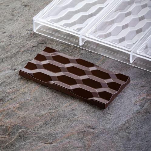 Pavoni Chocolademal Tablet Hexa (3x) 154x77mm, Hobby en Vrije tijd, Taarten en Cupcakes maken, Nieuw, Verzenden