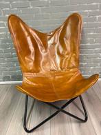 Stoel - Metaal - ( PU ) Leer - Vlinder Stoel XL, Antiek en Kunst, Curiosa en Brocante