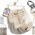 Hangstoel - Binnen & Buiten - Hangschommel - Tot 150kg - Wit, Tuin en Terras, Verzenden, Zo goed als nieuw