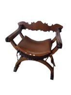 Stoel - Hout - Savonarola, Antiek en Kunst