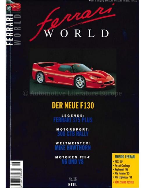 1994 FERRARI WORLD MAGAZINE 16 DUITS, Boeken, Auto's | Folders en Tijdschriften, Ferrari