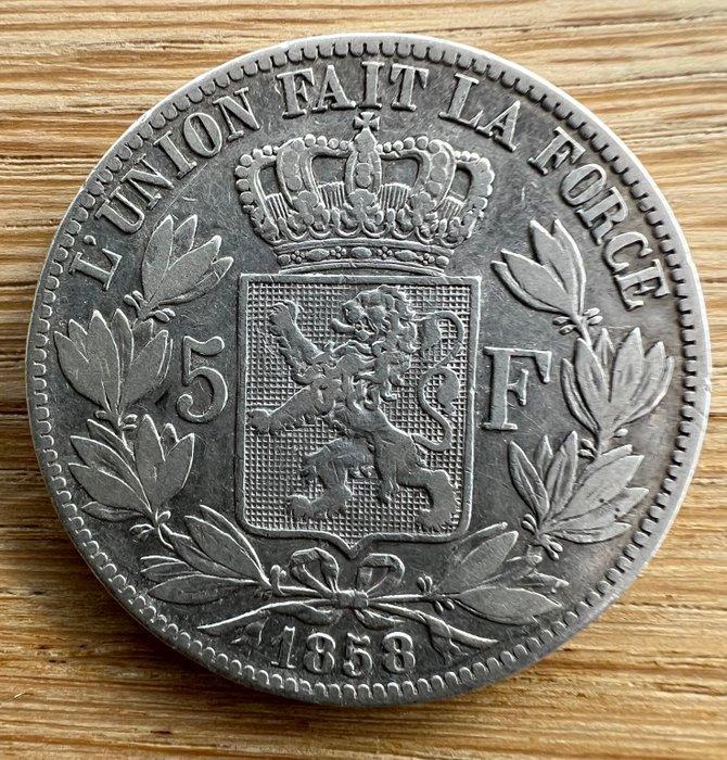 België. Leopold I. 5 Francs 1858 (Zonder Minimumprijs), Postzegels en Munten, Munten | Nederland