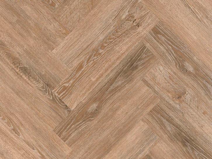 Plak PVC Visgraat natuurlijk eiken € 12 / m², Huis en Inrichting, Stoffering | Vloerbedekking, 50 tot 75 m², Nieuw, Overige typen