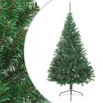 vidaXL Kunstkerstboom met standaard half 210 cm PVC groen, Diversen, Kerst, Verzenden, Nieuw