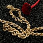 Gouden gedraaide schakel ketting | 52,5 cm (gouden ketting), Ophalen of Verzenden, Gebruikt, Overige kleuren, Goud