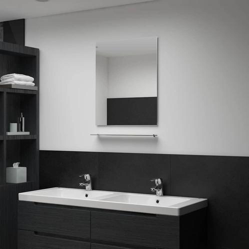 vidaXL Wandspiegel met schap 50x60 cm gehard glas, Huis en Inrichting, Woonaccessoires | Spiegels, Nieuw, Verzenden