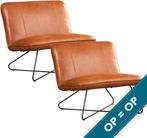 -  - Vintage leer Cognac | Maand actie, Huis en Inrichting, Fauteuils, Nieuw, Ophalen of Verzenden, 75 tot 100 cm, Modern