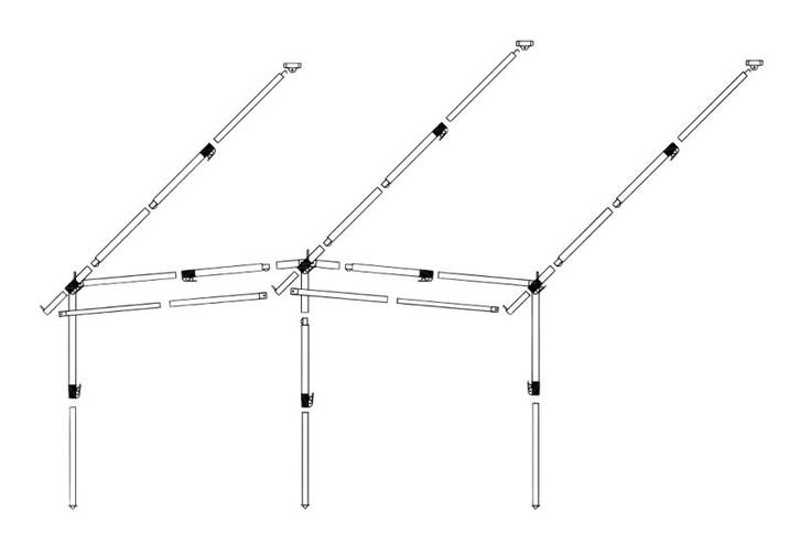 Dorema Frame Voortent President/Smaragd Aluminium 28mm, Caravans en Kamperen, Kampeeraccessoires