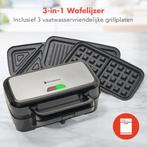 2dekans | KitchenBrothers 3-in-1 Wafelijzer - Tosti Apparaat, Huis en Inrichting, Ophalen of Verzenden