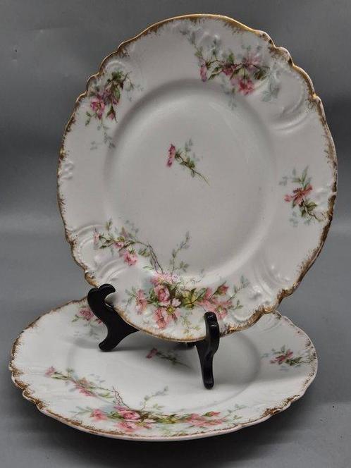 Bord - Limoges France – Zwei antike Kuchenteller mit, Antiek en Kunst, Antiek | Meubels | Tafels