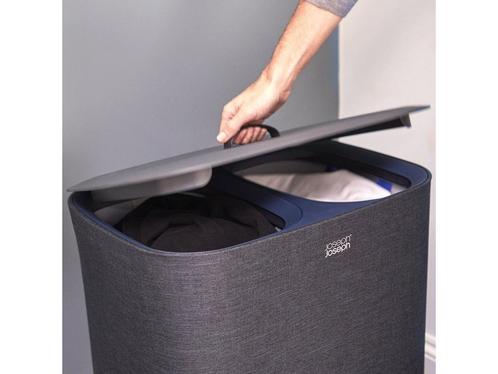 Joseph Joseph Tota - Wasmand - 2 Compartimenten 90L - Zwart, Huis en Inrichting, Woonaccessoires | Overige, Zo goed als nieuw