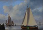 Emanuel de Vries (1816-1875) - Zeegezicht met boten, Antiek en Kunst, Kunst | Schilderijen | Klassiek