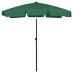 vidaXL Strandparasol 180x120 cm groen, Tuin en Terras, Verzenden, Nieuw, 1 tot 2 meter, Strandparasol