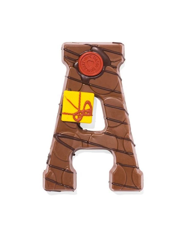 HEMA Handgedecoreerde chocoladeletter melk A 180g, Diversen, Sinterklaas, Nieuw, Verzenden