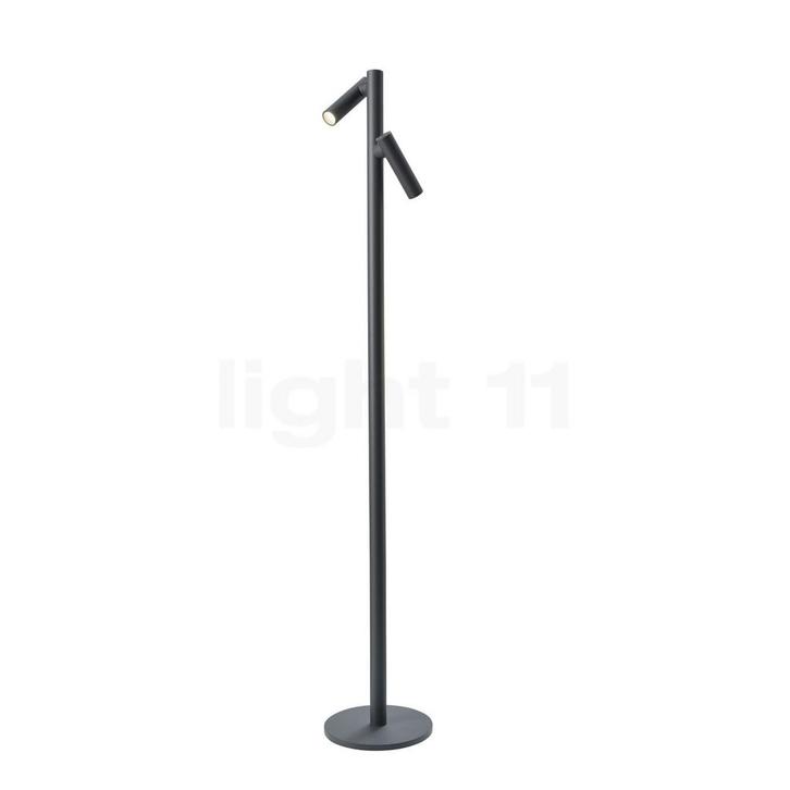 Sompex Tubo Batterij Vloerlamp LED 2-lichts, antraciet, Huis en Inrichting, Lampen | Vloerlampen, Nieuw, Verzenden