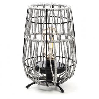 Solar lantaarn | Lumineo | 27.5 cm (Led, Grijs), Tuin en Terras, Buitenverlichting, Nieuw, Verzenden