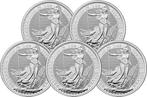 5 Troy Ounce - Zilver .999 - Britannia 2026 - 155,5 gram -, Postzegels en Munten, Edelmetalen en Baren