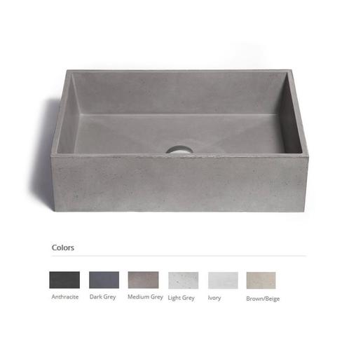 Opzet Wastafel Urbi et Orbi Immissio Beton 60x40x17 cm, Doe-het-zelf en Verbouw, Sanitair, Overige typen, Nieuw, Ophalen of Verzenden
