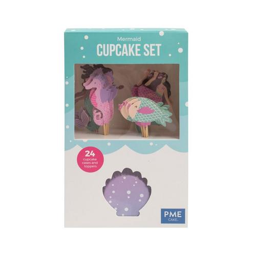 PME Cupcake Set Mermaid 24st., Hobby en Vrije tijd, Taarten en Cupcakes maken, Nieuw, Verzenden