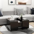 vidaXL Salontafel 60x60x38 cm bewerkt hour zwart, 50 tot 100 cm, Verzenden, Nieuw, 50 tot 100 cm