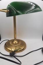 Bureaulamp - Bankiers Lamp - Glas, Messing