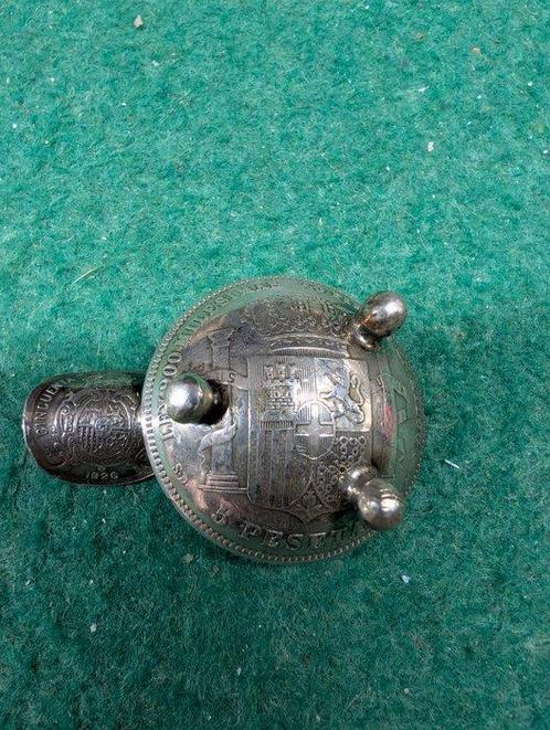 Asbak - Zilver - Echte zilveren munten, Antiek en Kunst, Antiek | Goud en Zilver
