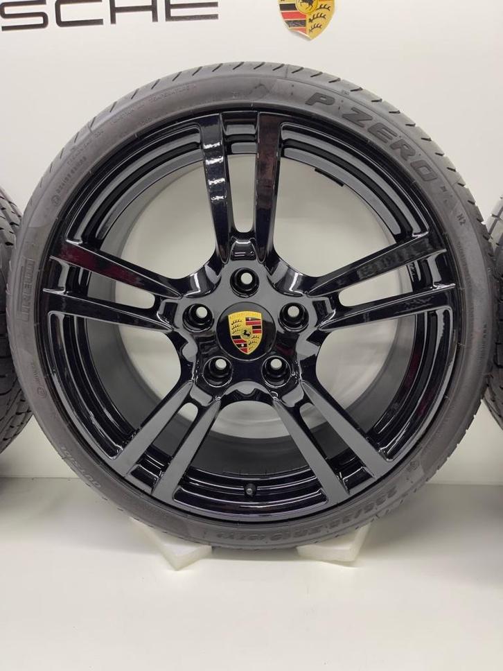 Porsche 997 2/4 ORIGINELE 19inch Turbo II zwart met banden, Auto-onderdelen, Banden en Velgen, 19 inch, 305 mm, Personenwagen