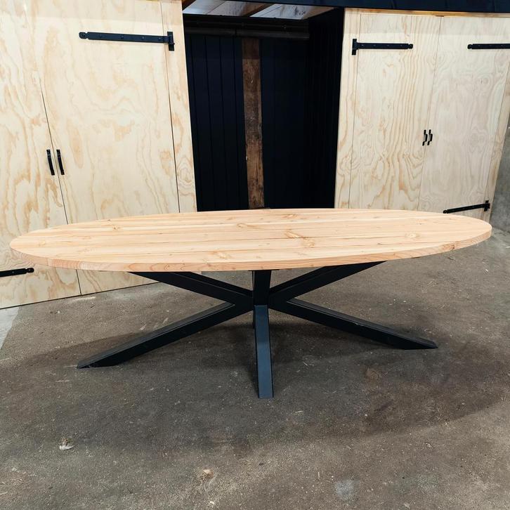 ovale douglas buitentafel, Tuin en Terras, Tuintafels, Ovaal, Nieuw, Hout, Ophalen
