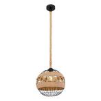 Hanglamp ULLEU 30.0 cm 1-lichts Zwart, Bruin, Ophalen of Verzenden, Nieuw, Metaal, Minder dan 50 cm