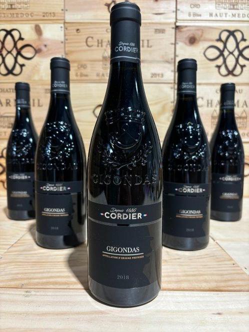 2018 Domaine Cordier Gigondas - Gigondas - 6 Flessen (0.75, Verzamelen, Wijnen