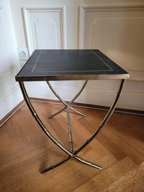 Salontafel - Brons, Hout - Bijzettafel in goudkleurig brons, Antiek en Kunst, Curiosa en Brocante
