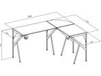 VDD Gaming - Hoekbureau - L-vormig - 160 cm x 55 cm - Zwart, Verzenden, Nieuw
