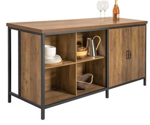 Industrieel Keukeneiland met Kast – 170×89×60 cm MDF / Metaa, Huis en Inrichting, Keuken | Keukenelementen, Nieuw, Verzenden