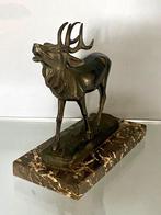 sculptuur, Brullend hert - 20 cm - Messing