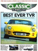 CLASSIC AND SPORTSCAR TVR TUSCAN PORSCHE 256 MERCEDES 190, Boeken, Auto's | Folders en Tijdschriften, Gelezen, Algemeen, Verzenden