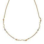 Halsketting - 18 karaat Geel goud, Witgoud, Sieraden, Tassen en Uiterlijk, Kettingen, Nieuw