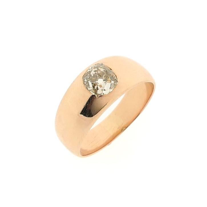 Rosé gouden solitair ring met diamant | Ca. 1,00 ct., Sieraden, Tassen en Uiterlijk, Ringen, Dame, Met edelsteen, Overige kleuren