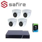Safire 4 Megapixel IP set met 4 Turret Dome camera+1TB HDD, Audio, Tv en Foto, Videobewaking, Nieuw, Buitencamera, Ophalen of Verzenden